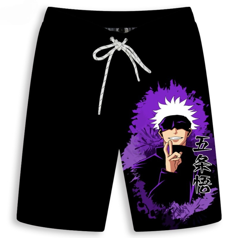 Anime Merchandise Store Japan - Heren Gojo Satoru bedrukte shorts Heren